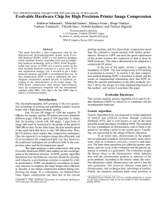 Evolvable Hardware Chip for High Precision Printer Image Compression