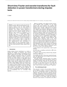 Short-time Fourier and wavelet transforms for fault detection in power transformers tests