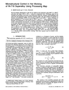 Microstructural Control in  Hot  Working