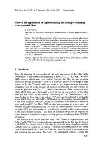 Growth  and  applications  of superconducting  and ... oxide  epitaxial  films