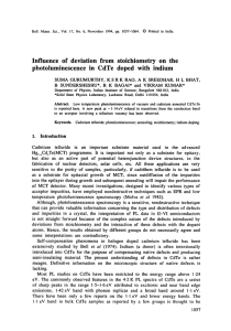 Influence  of  deviation  from  stoichiometry ... photoluminescence  in  CdTe  doped  with ...