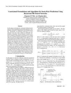 Constrained Formulations and Algorithms for Stock-Price Predictions Using