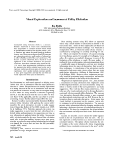 Visual Exploration and Incremental Utility Elicitation Jim Blythe