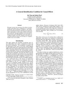 A General Identification Condition for Causal Effects