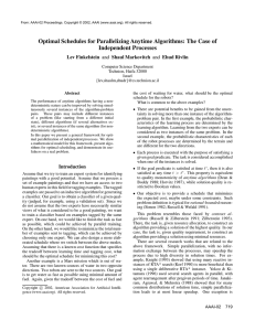 Optimal Schedules for Parallelizing Anytime Algorithms: The Case of Independent Processes