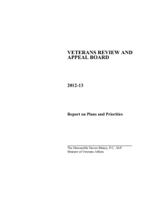 VETERANS REVIEW AND APPEAL BOARD 2012-13