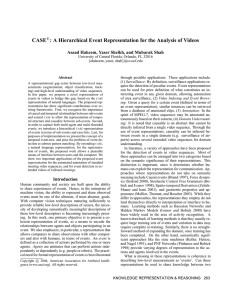 CASE : A Hierarchical Event Representation for the Analysis of Videos