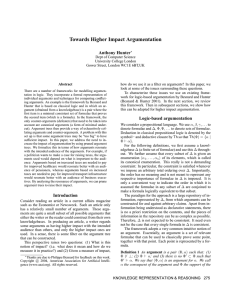 Towards Higher Impact Argumentation Anthony Hunter