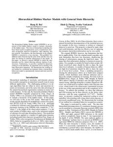 Hierarchical Hidden Markov Models with General State Hierarchy Hung H. Bui