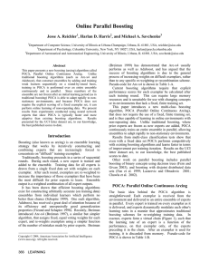 Online Parallel Boosting Jesse A. Reichler , Harlan D. Harris