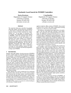 Stochastic Local Search for POMDP Controllers