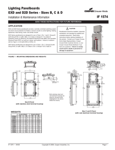 Lighting Panelboards IF 1574 Installation &amp; Maintenance Information