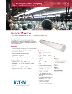 Pauluhn™ WashPro Food &amp; beverage/hazardous area lighting Pauluhn WashPro linear luminaires