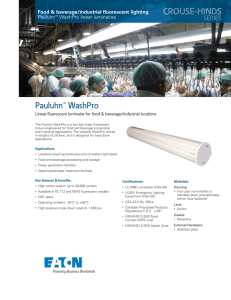 Pauluhn™ WashPro Food &amp; beverage/industrial fluorescent lighting Pauluhn WashPro linear luminaires