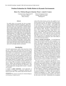 Position Estimation for Mobile Robots in Dynamic Environments