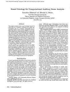 Sound  Ontology for  Computational Auditory Scene  Analysis