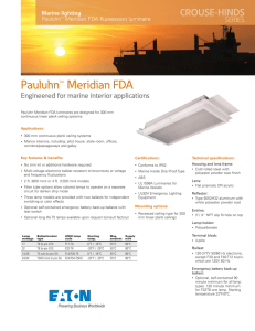 Pauluhn™ Meridian FDA Engineered for marine interior applications tions Marine lighting