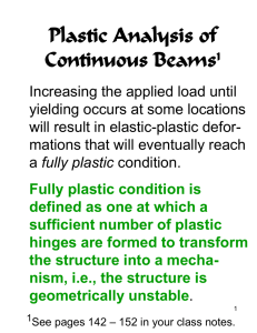 Plastic Analysis of Continuous Beams