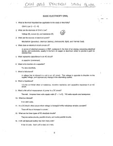 BASIC ELECTRICIlY ORAL