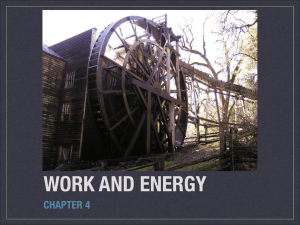 WORK AND ENERGY CHAPTER 4
