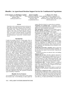 iBundler: An Agent-based Decision Support Service for Combinatorial Negotiations A.Giovannucci, J.A.Rodr´ıguez-Aguilar