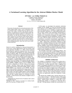 A Variational Learning Algorithm for the Abstract Hidden Markov Model