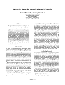 A Constraint Satisfaction Approach to Geospatial Reasoning