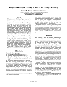 Analysis of Strategic Knowledge in Back of the Envelope Reasoning