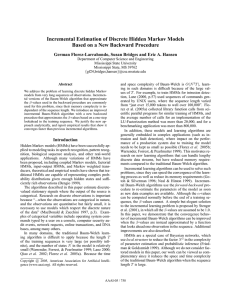 Incremental Estimation of Discrete Hidden Markov Models