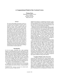 A Computational Model of the Cerebral Cortex Thomas Dean