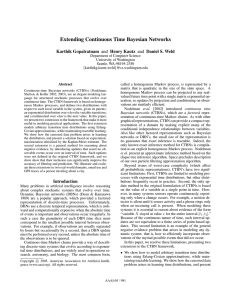Extending Continuous Time Bayesian Networks