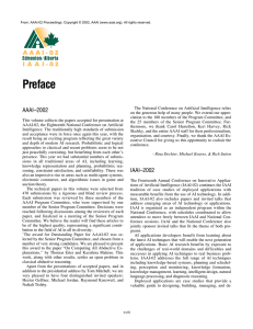 Preface AAAI–2002