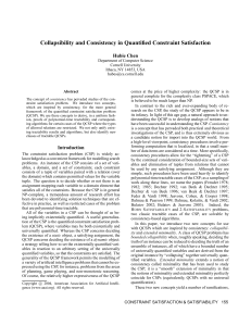 Collapsibility and Consistency in Quantified Constraint Satisfaction Hubie Chen