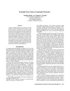 Tractable Tree Convex Constraint Networks Yuanlin Zhang