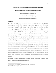 Effect of alkyl group substituents on the degradation of