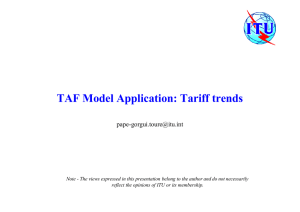 TAF Model Application: Tariff trends