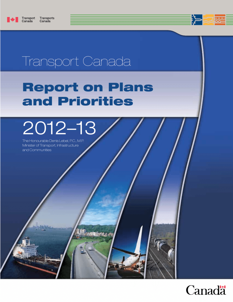201213 Transport Canada Report on Plans and Priorities