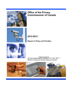 Office of the Privacy Commissioner of Canada  2012-2013