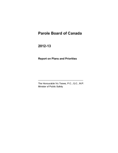 Parole Board of Canada 2012-13 Report on Plans and Priorities