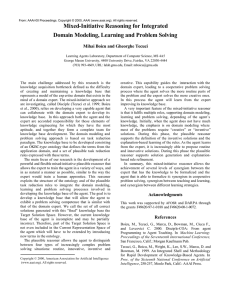 Mixed-Initiative Reasoning for Integrated Domain Modeling, Learning and Problem Solving