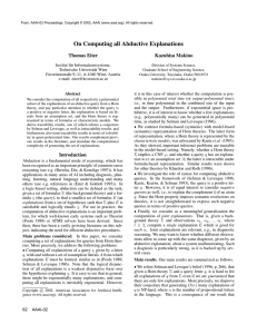 On Computing all Abductive Explanations Thomas Eiter Kazuhisa Makino