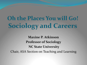 Maxine P. Atkinson Professor of Sociology NC State University