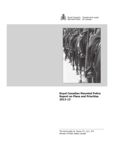 Royal Canadian Mounted Police Report on Plans and Priorities 2012-13 1
