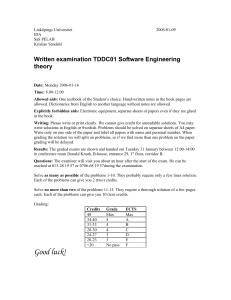 Written examination TDDC01 Software Engineering theory