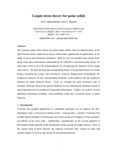 Couple stress theory for polar solids