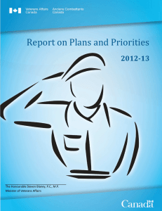 2012-13 Report on Plans and Priorities  The Honourable Steven Blaney, P.C., M.P.