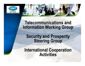 Telecommunications and Information Working Group Security and Prosperity Steering Group