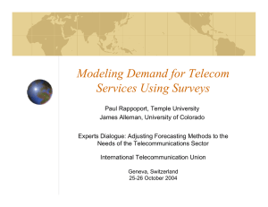 Modeling Demand for Telecom Services Using Surveys