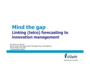 Mind the gap Linking (telco) forecasting to innovation management