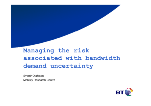 Managing the risk associated with bandwidth demand uncertainty Sverrir Olafsson